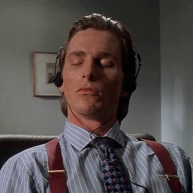 Patrick Bateman on phone