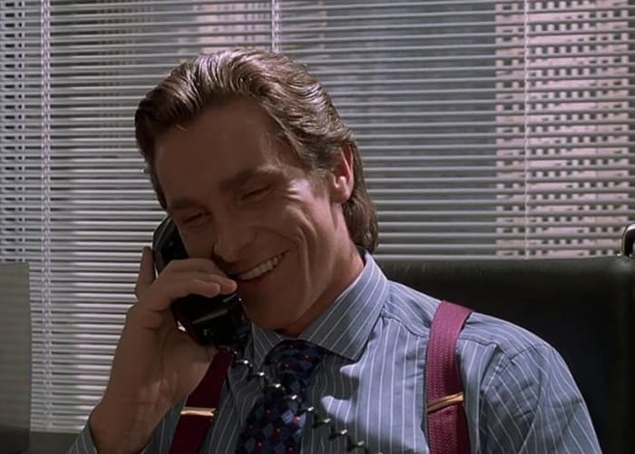 Patrick Bateman on the phone