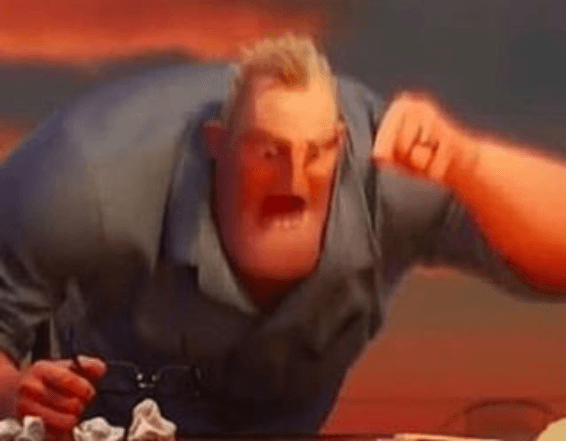 Mr.Incredible angry