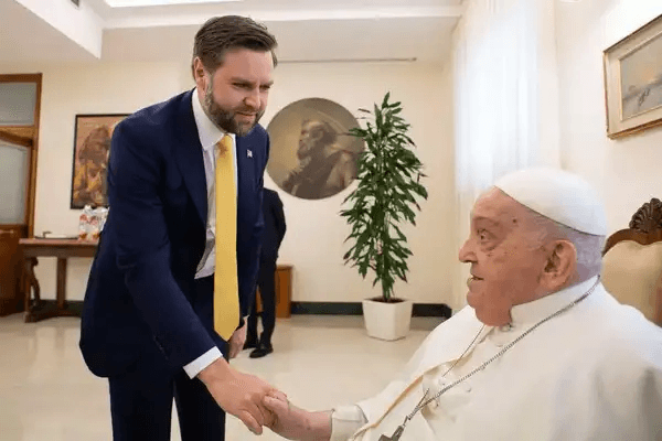 JD Vance with the Pope