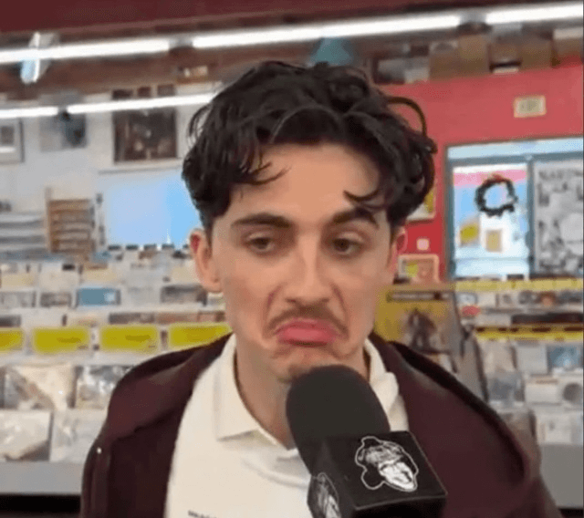 Timothee Chalomet shrug