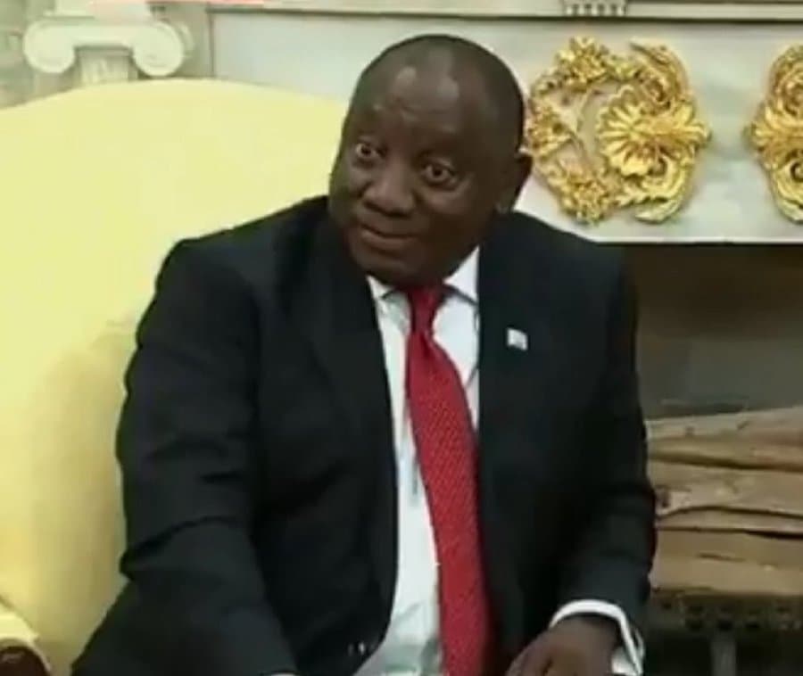 Cyril Ramaphosa reaction face
