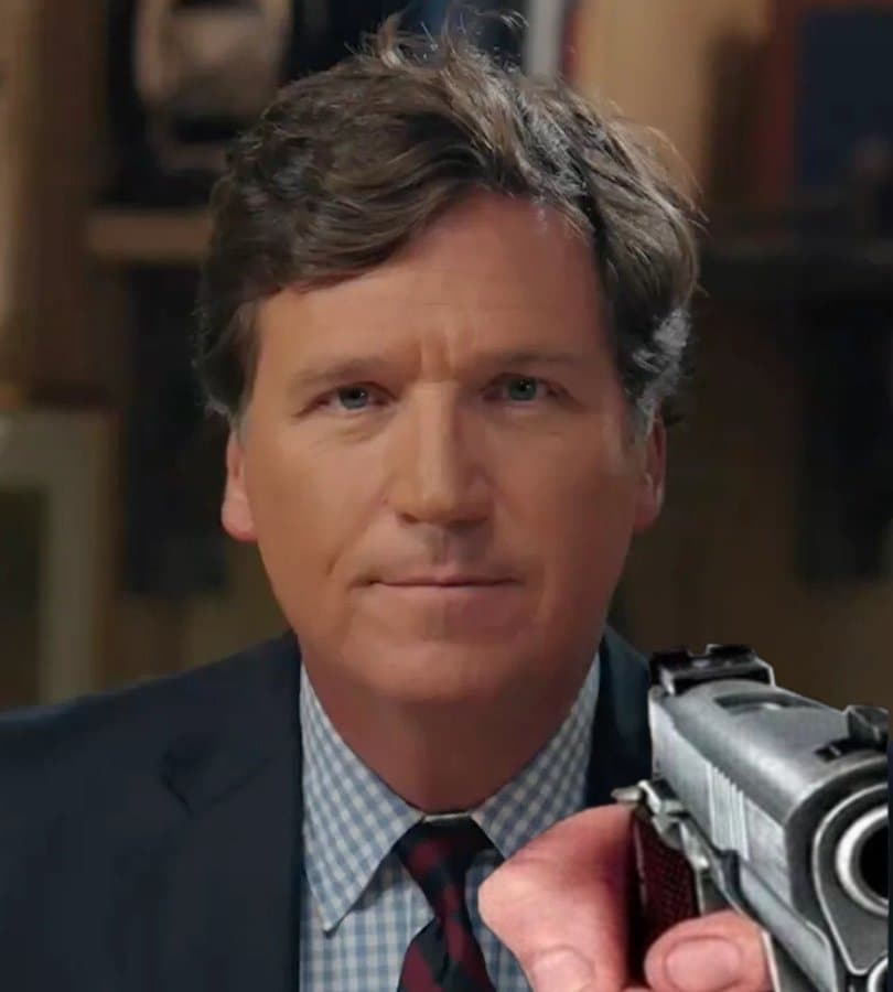 Tucker Carlson with gun