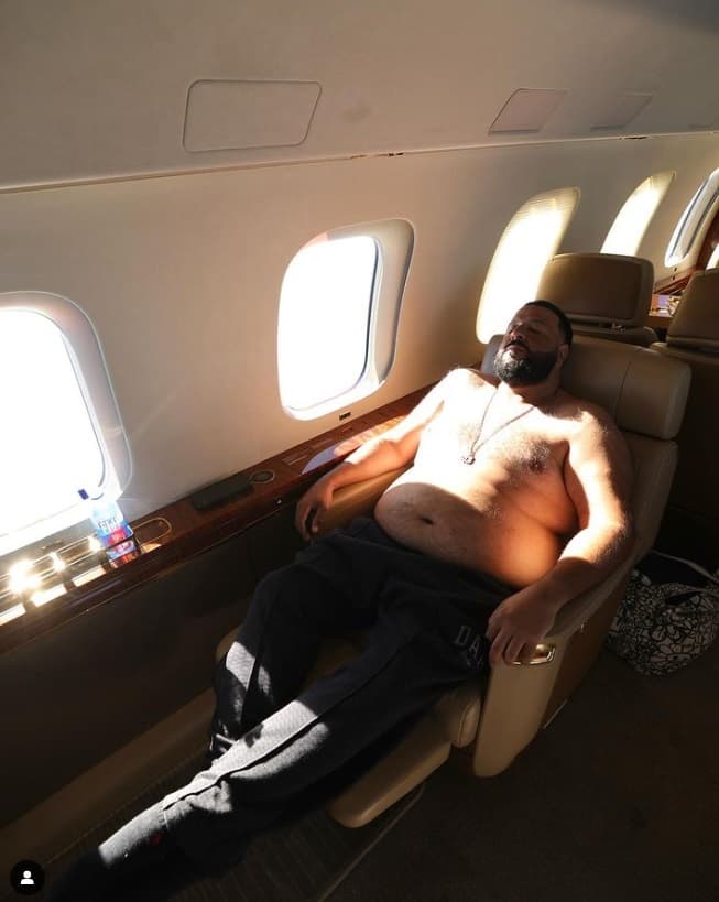 DJ Khaled on a plane