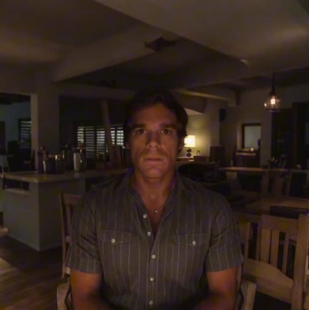 Dexter Looking at Computer