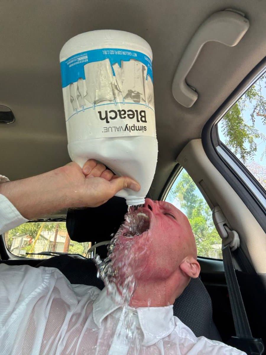 Guy Drinking Bleach