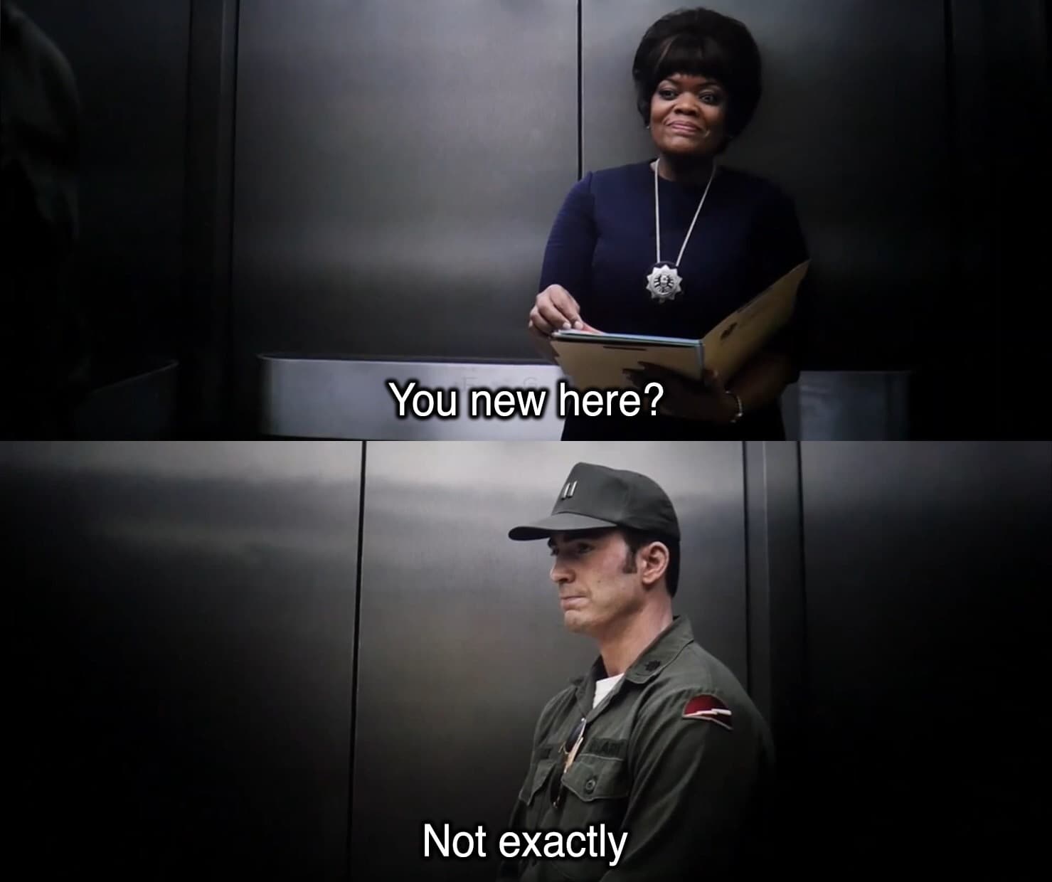 "You new here?" not exactly Captain America Avengers