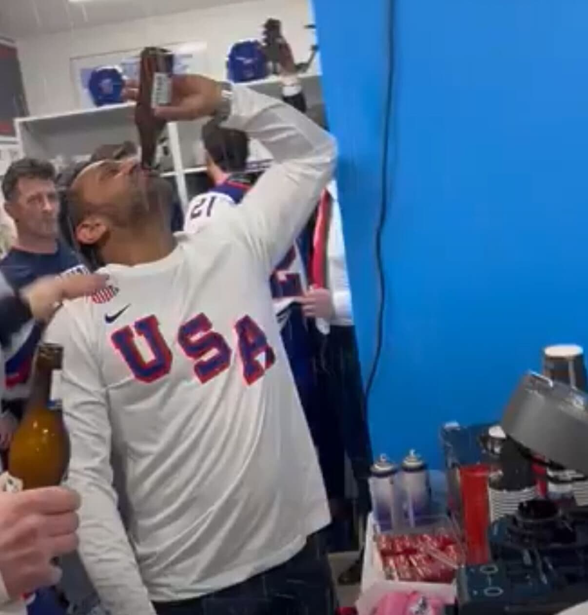 Kash Patel Partying With USA Hockey Team
