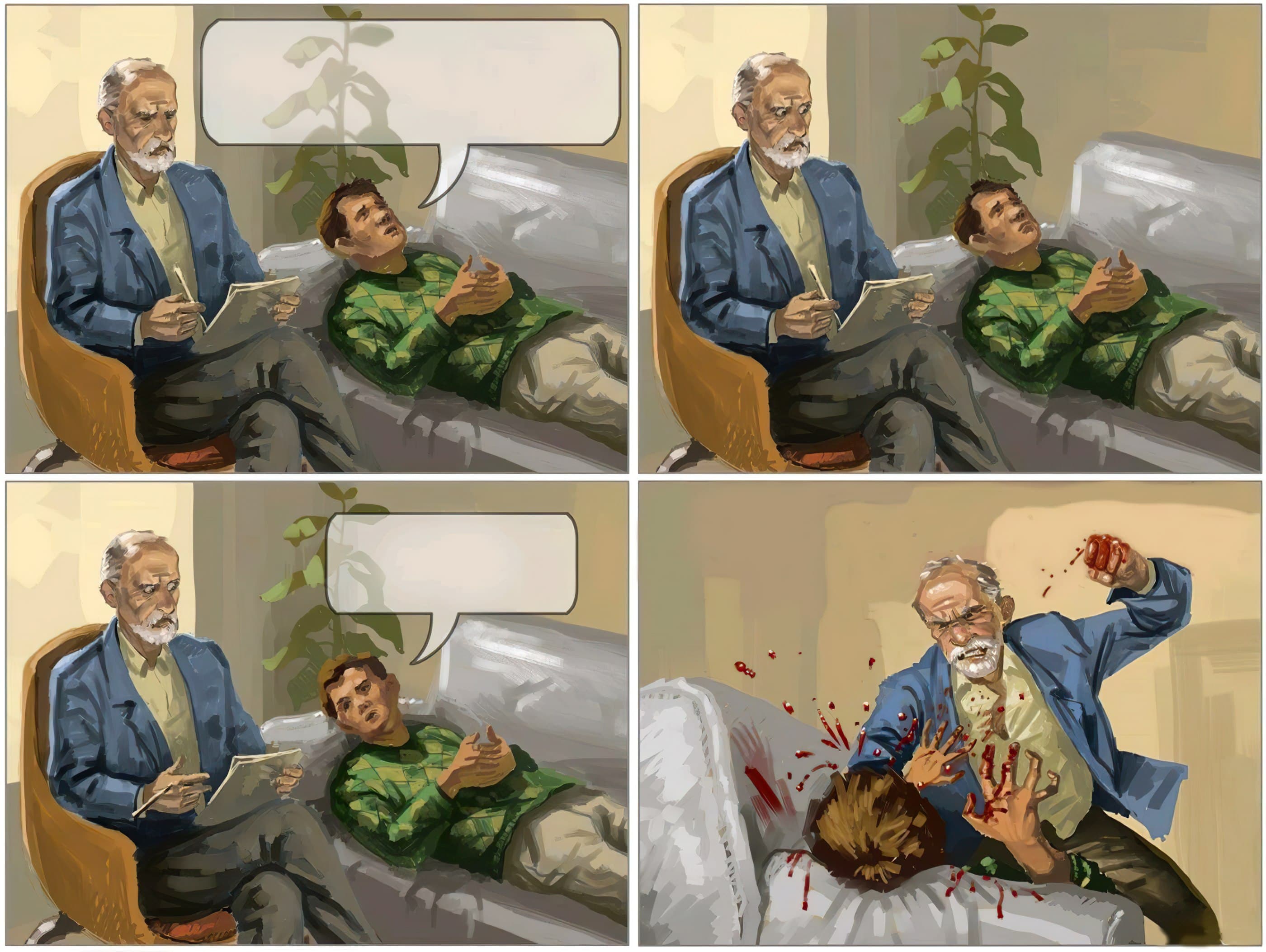 Angry therapist punches patient