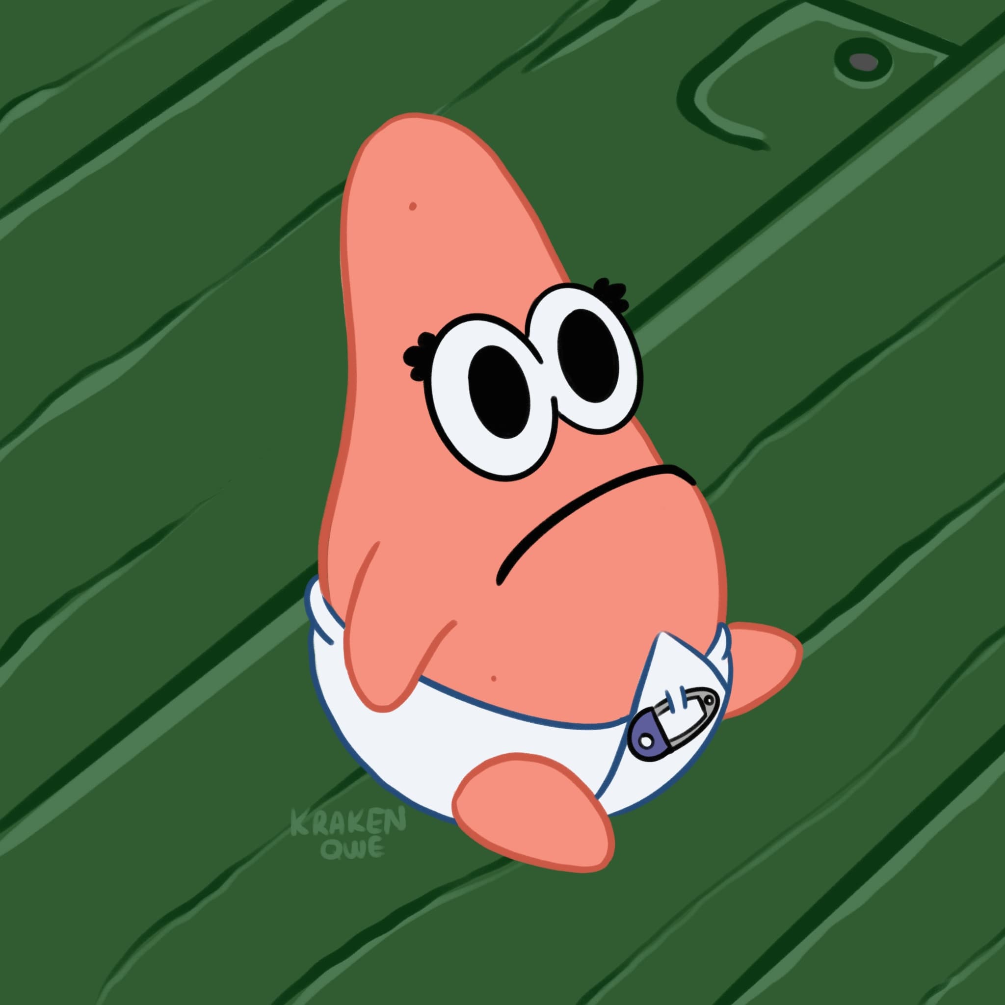 Patrick Star diaper baby