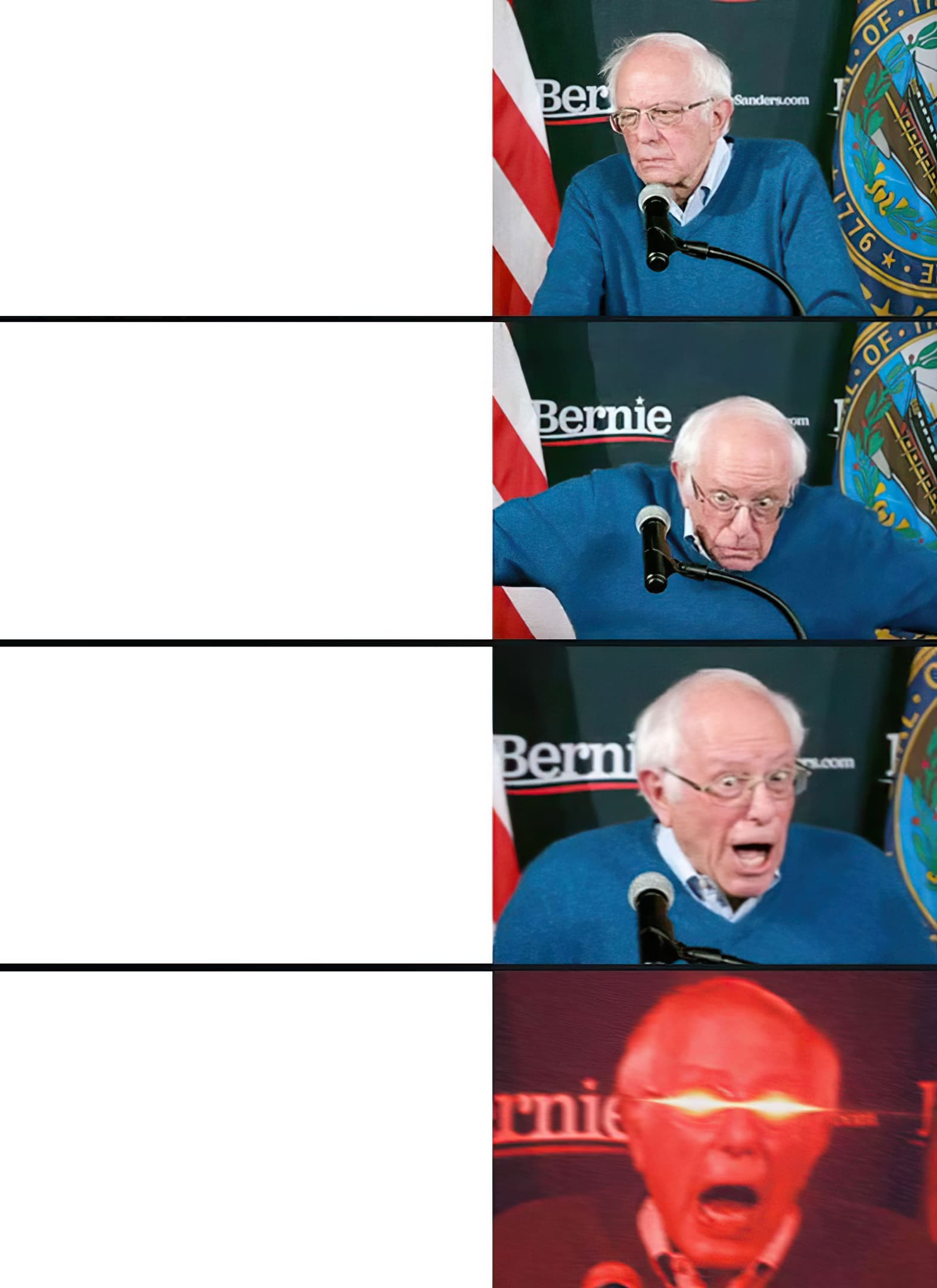 Bernie Sanders laser eyes