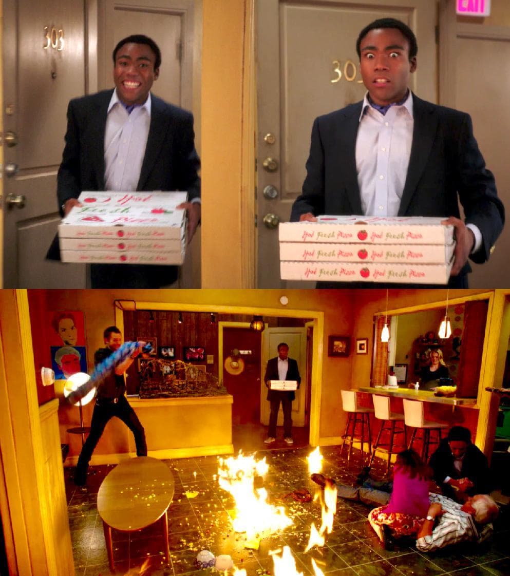 Community pizza fire