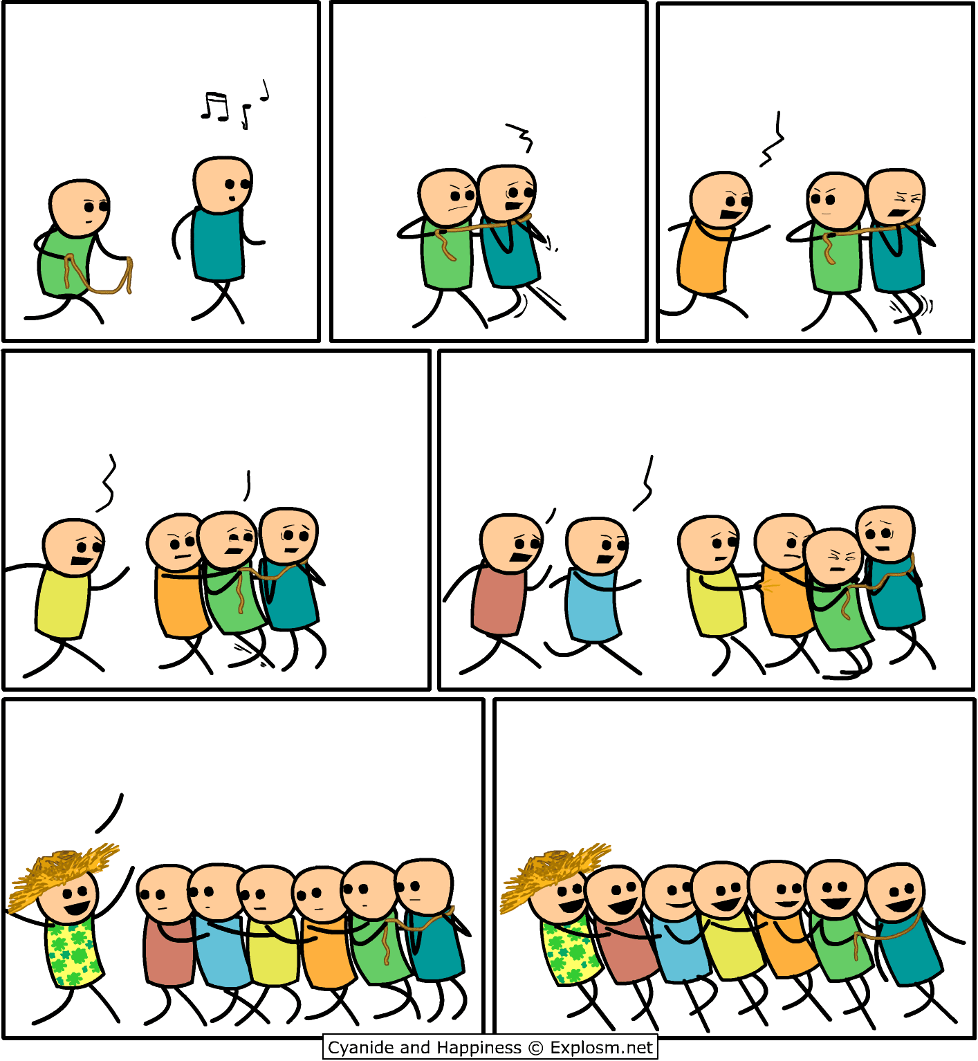Cyanide and Happiness conga line