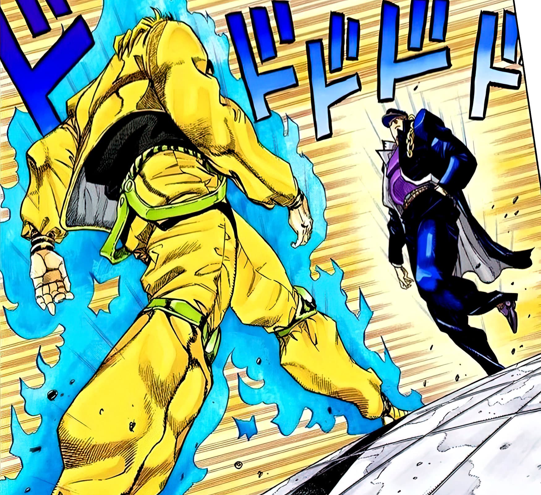 Jotaro approaching Dio