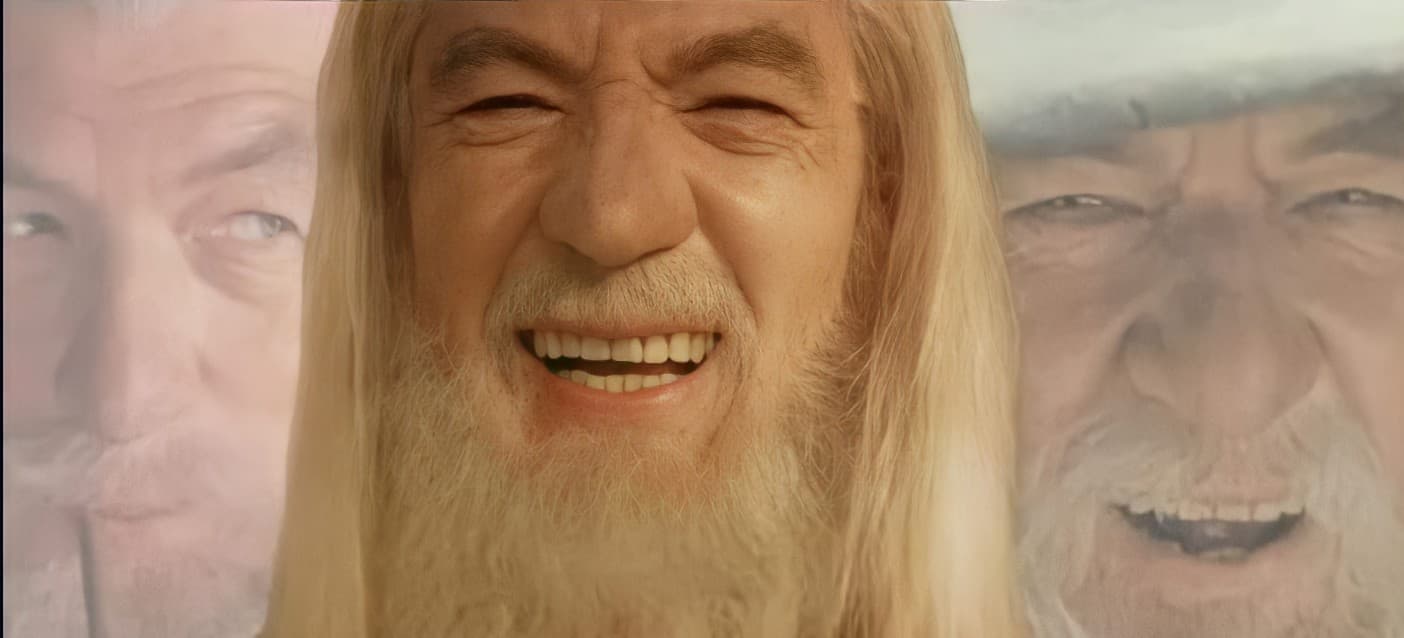 Gandalf laughing
