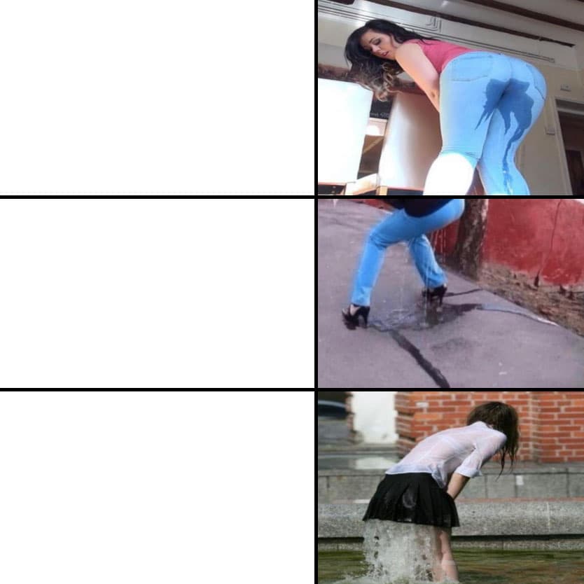 Girl getting progressively wetter