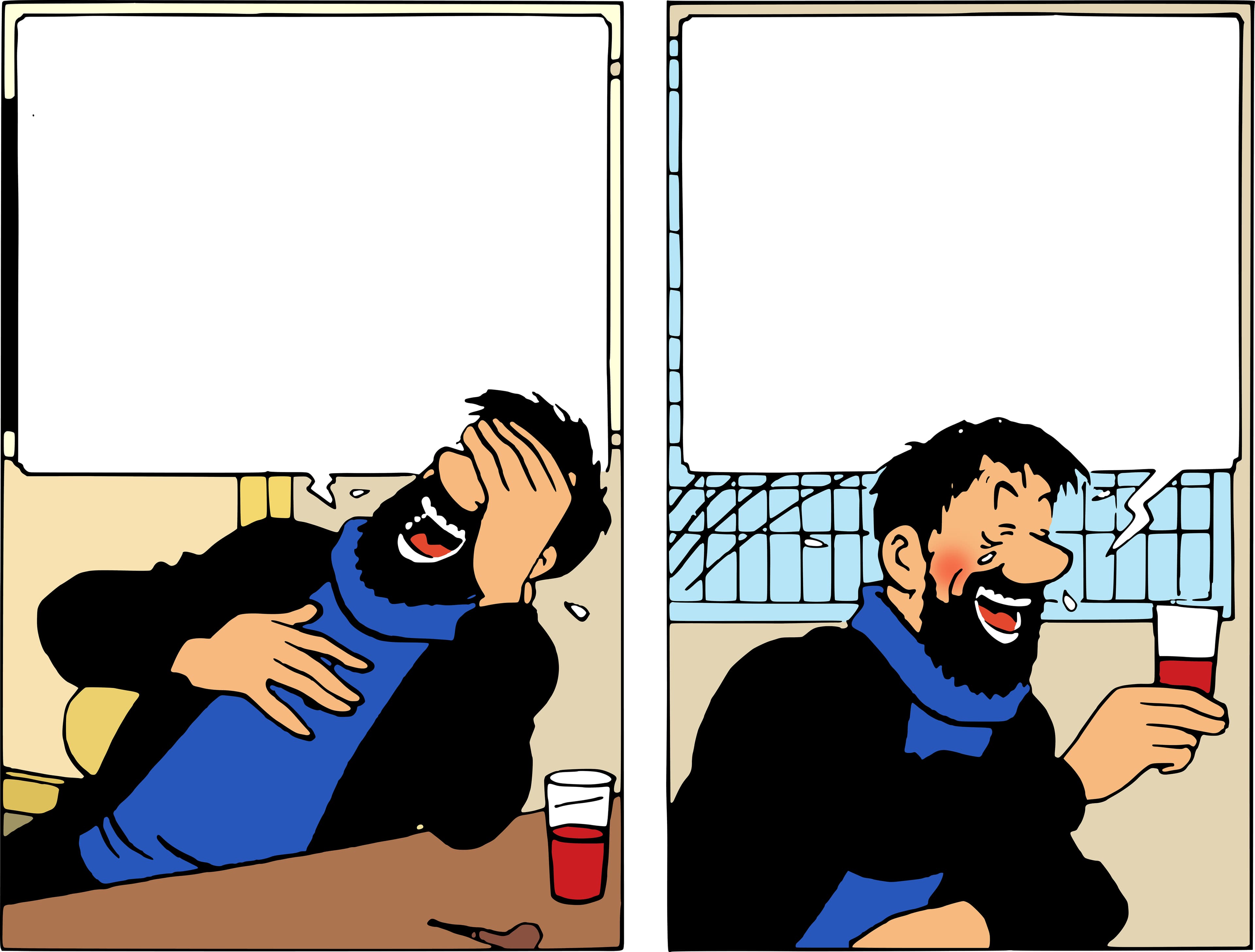 Captain Haddock laughing