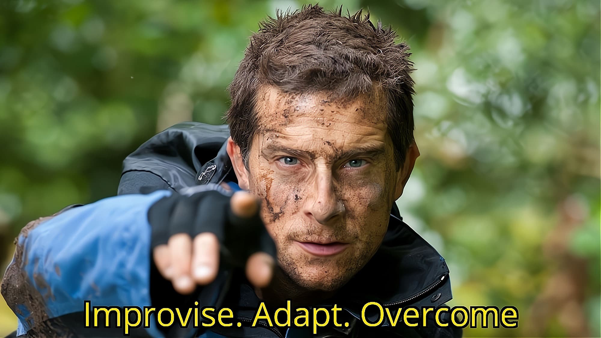 Bear Grylls improvise adapt overcome