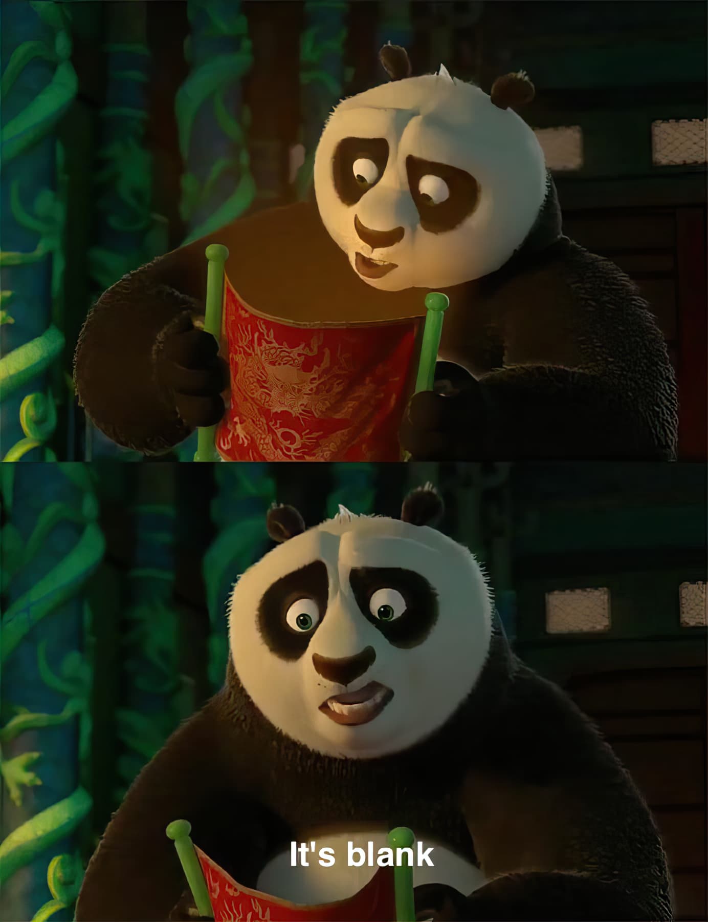 Kung Fu Panda blank scroll