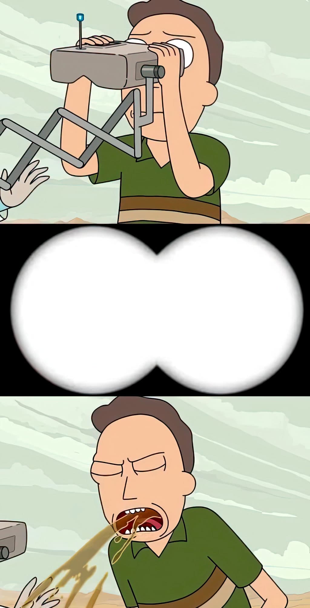 Jerry Smith binoculars vomit