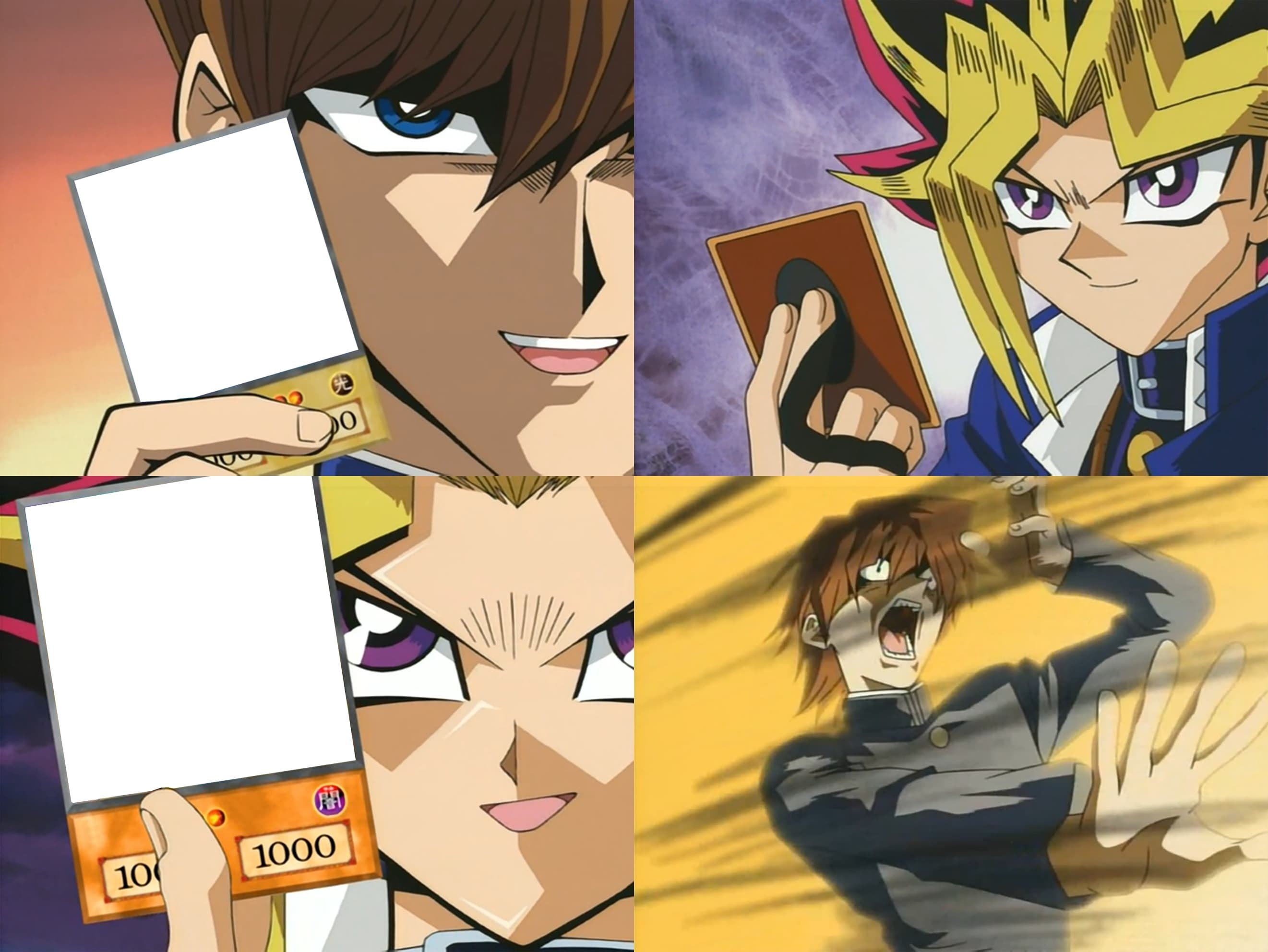 Kaiba's defeat yu gi oh card flip empty transparent template full seto kaiba, yugi moto