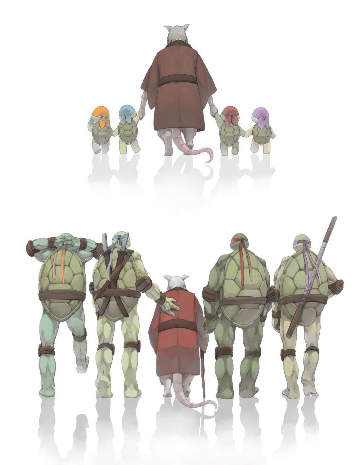 Ninja turtles growing up