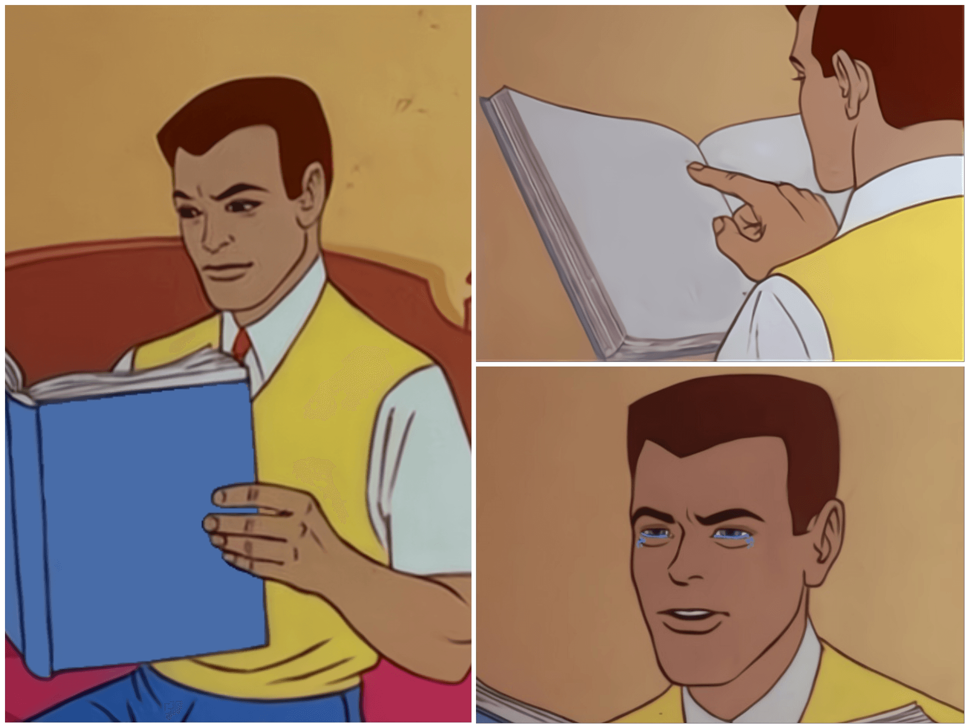 Peter Parker reading book