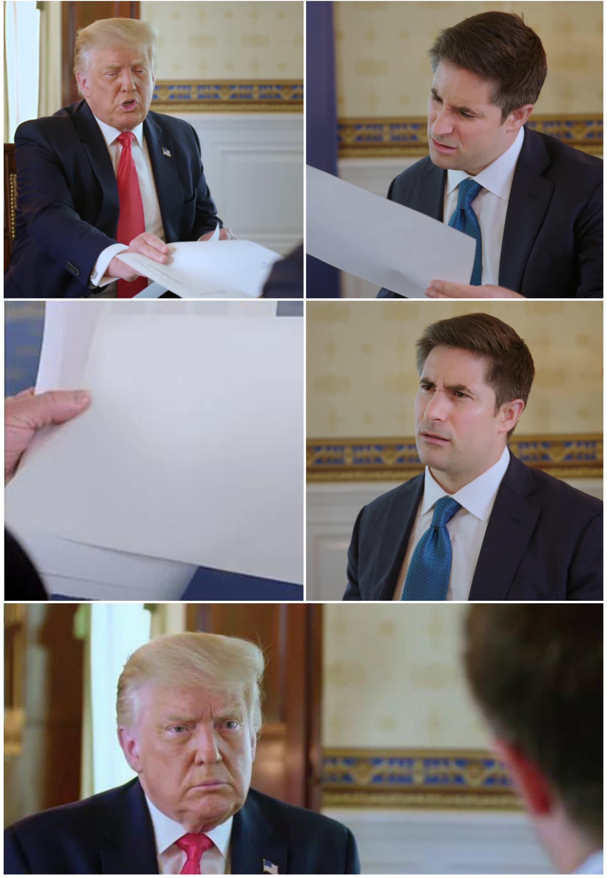 Trump blank paper interview