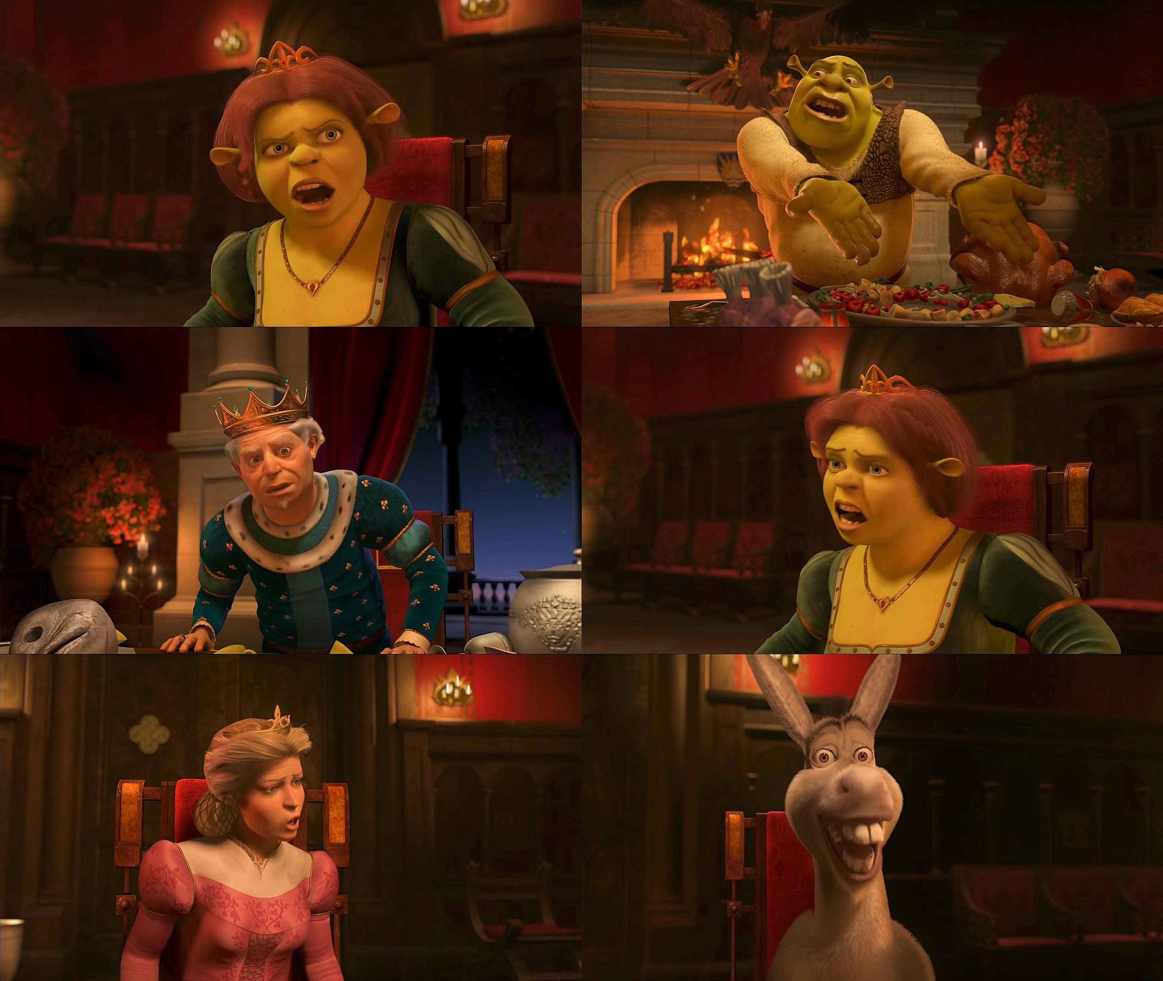 Shrek dinner table reaction