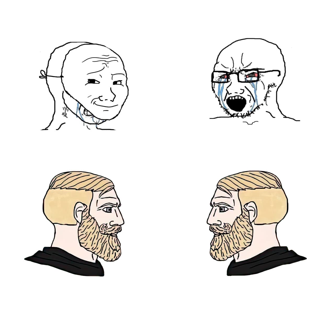 Soy wojak vs Chad
