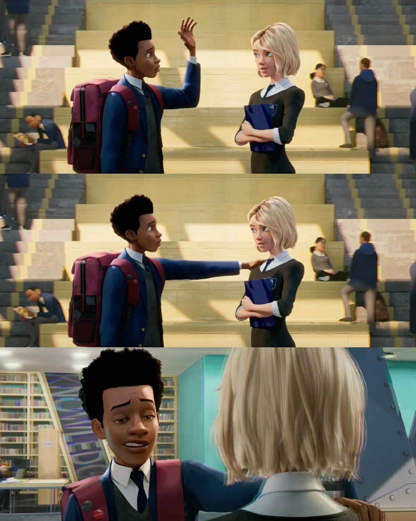 Spiderman hey shoulder touch