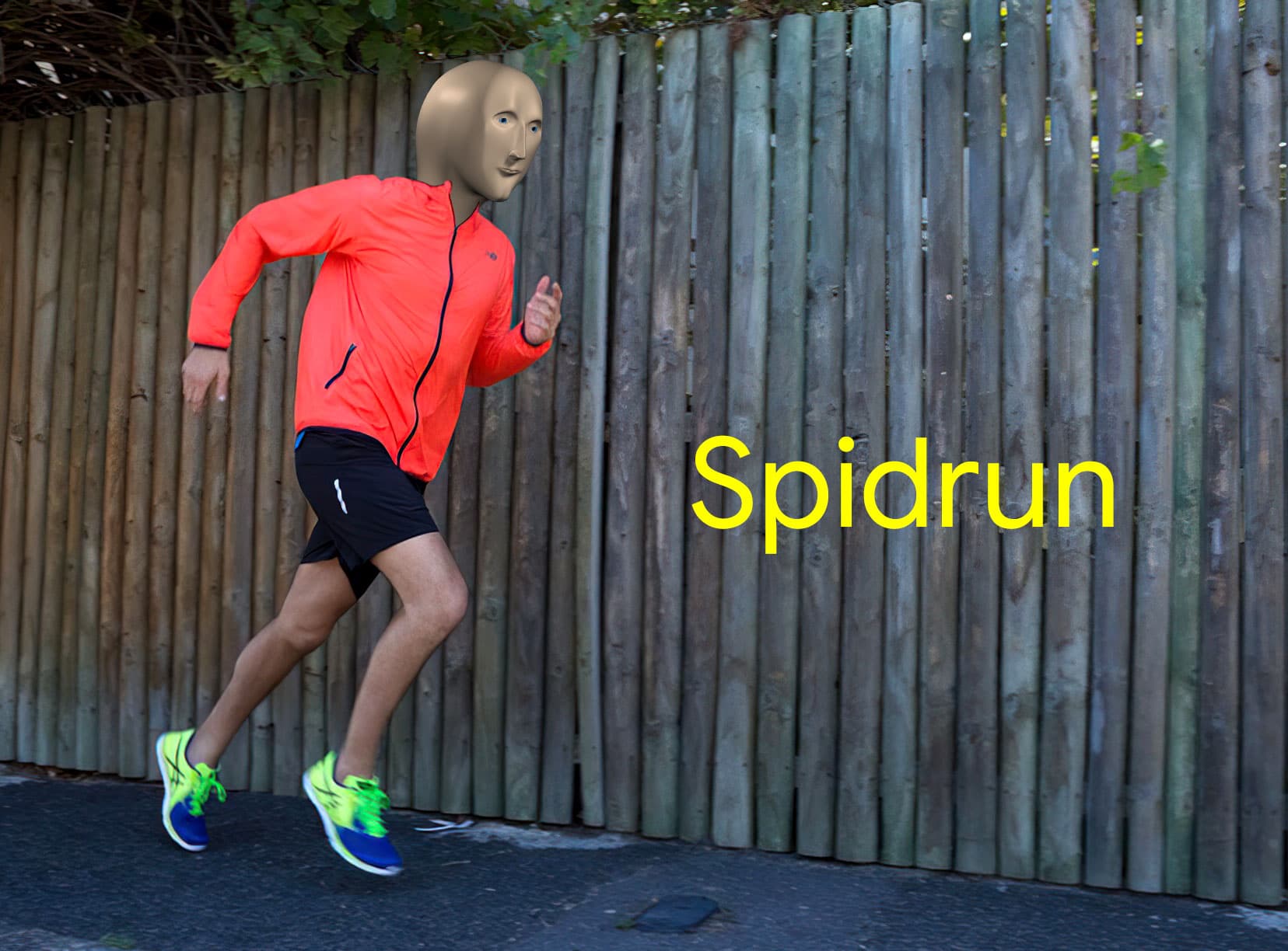 Meme man running