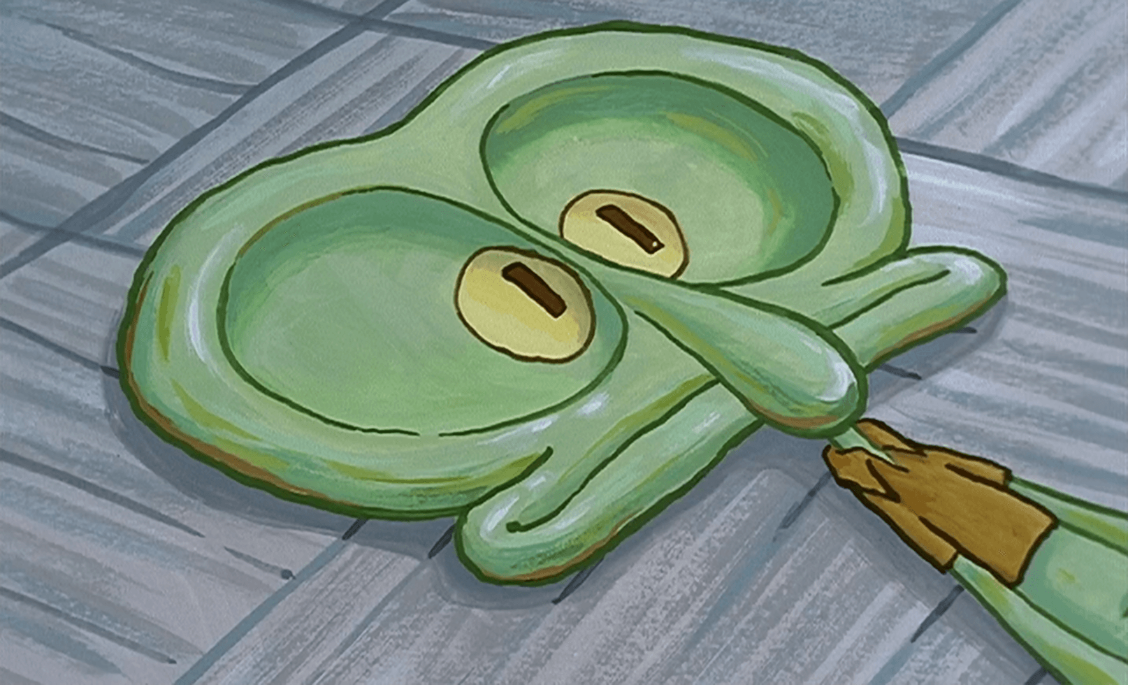 Squidward flattened face