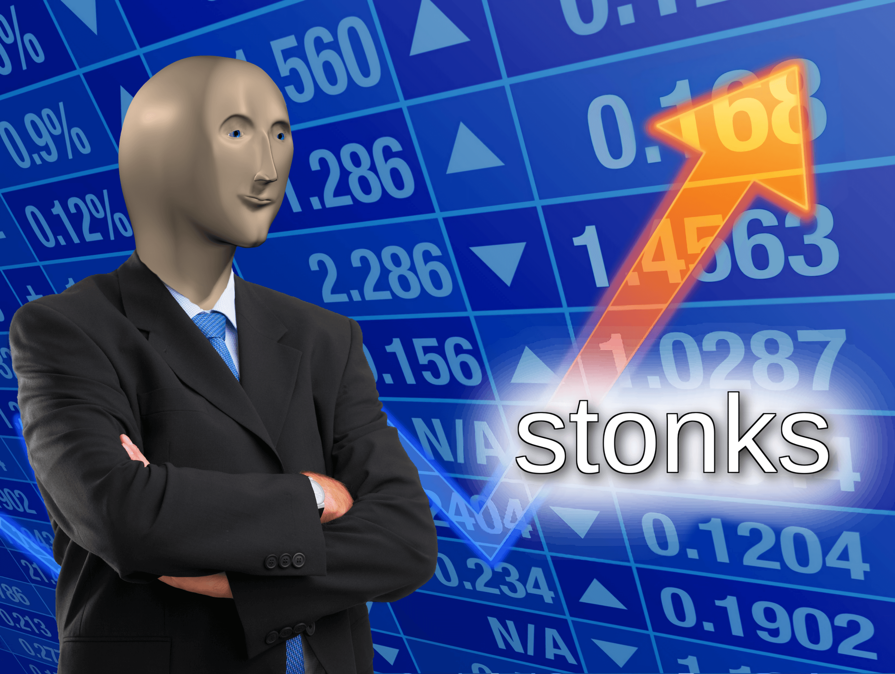 Stonks hd meme man stocks