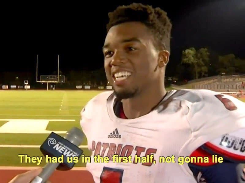 They had us in the first half