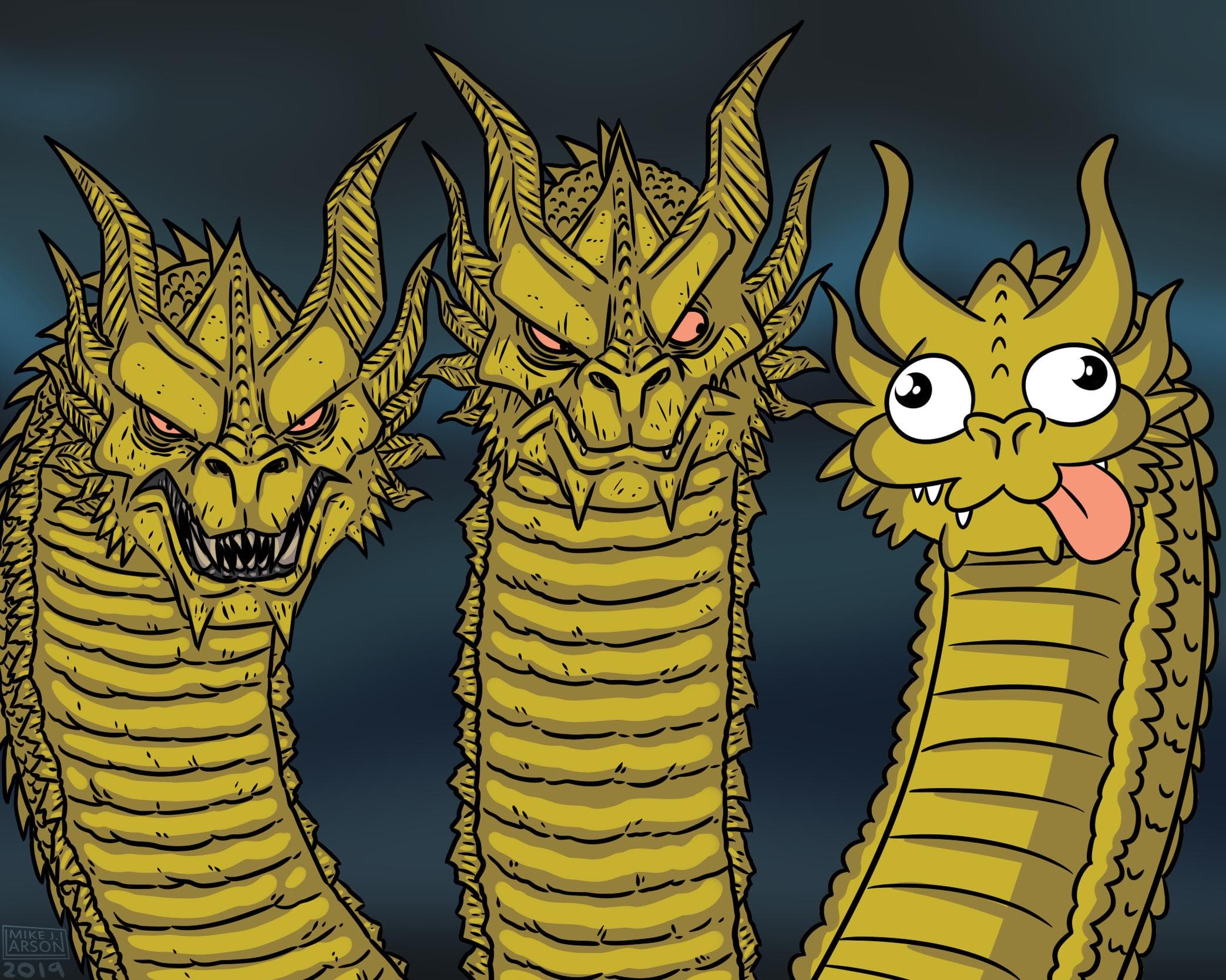 Three headed dragon derp