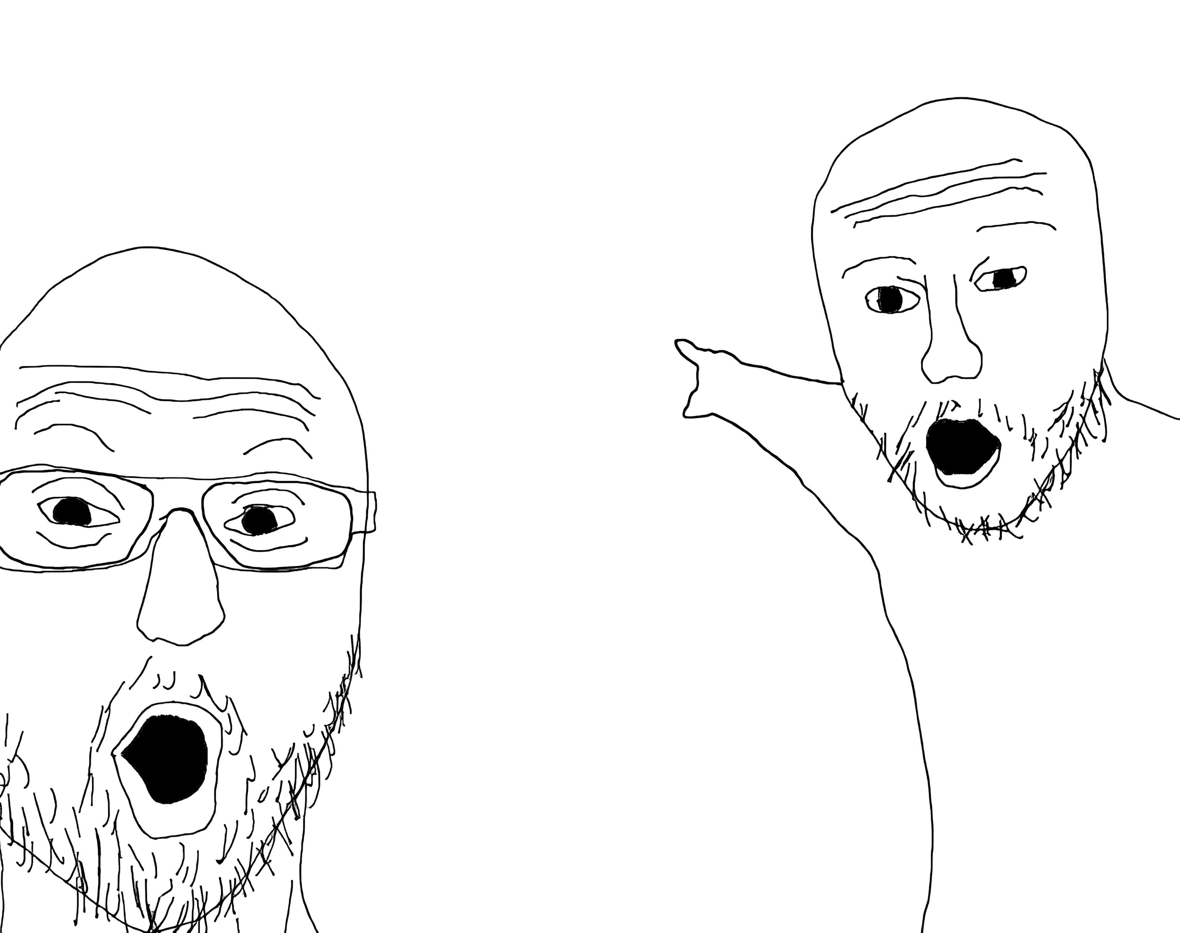 Two soyaks pointing empty template