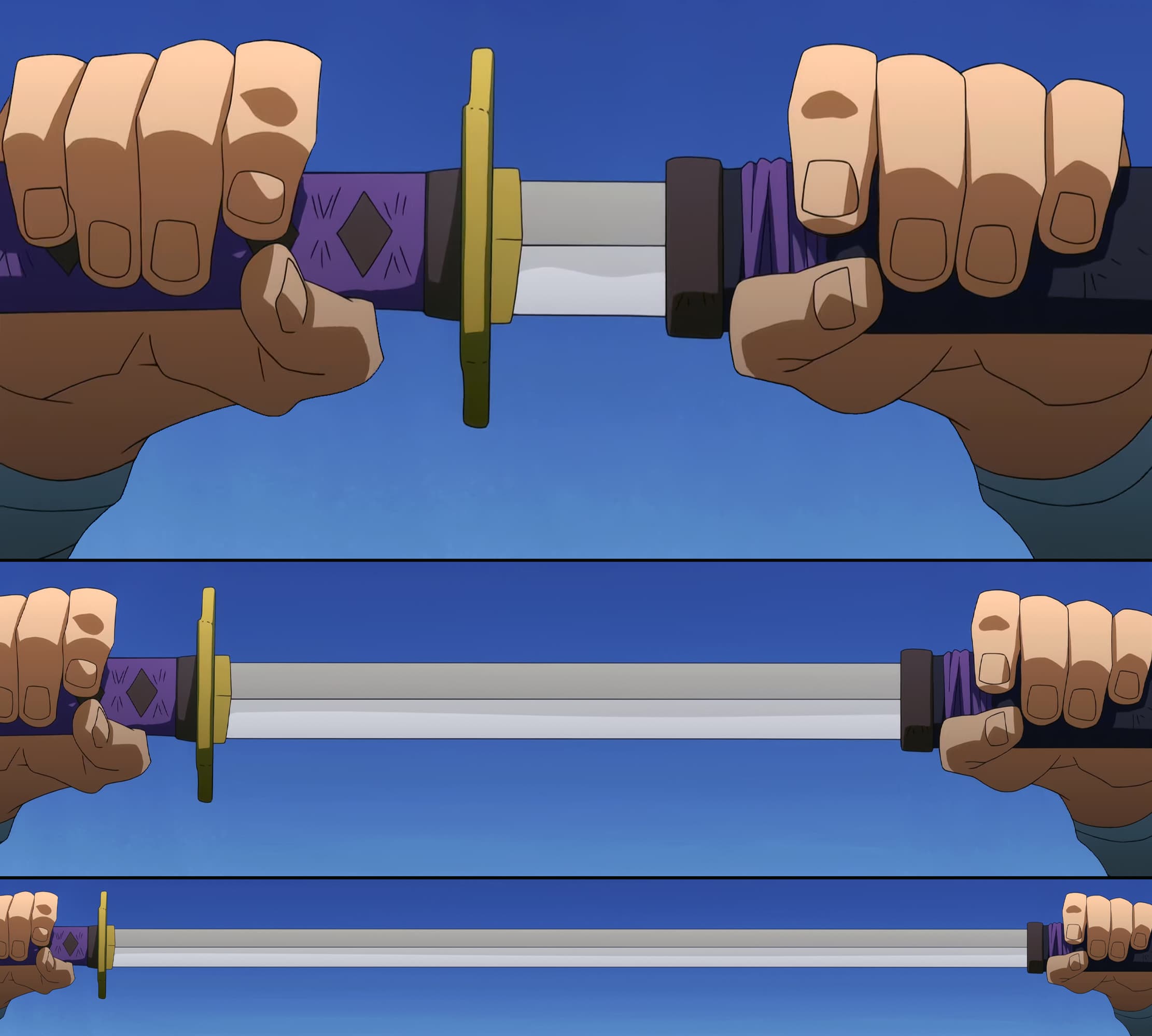 Gurren Lagann sword unsheathing