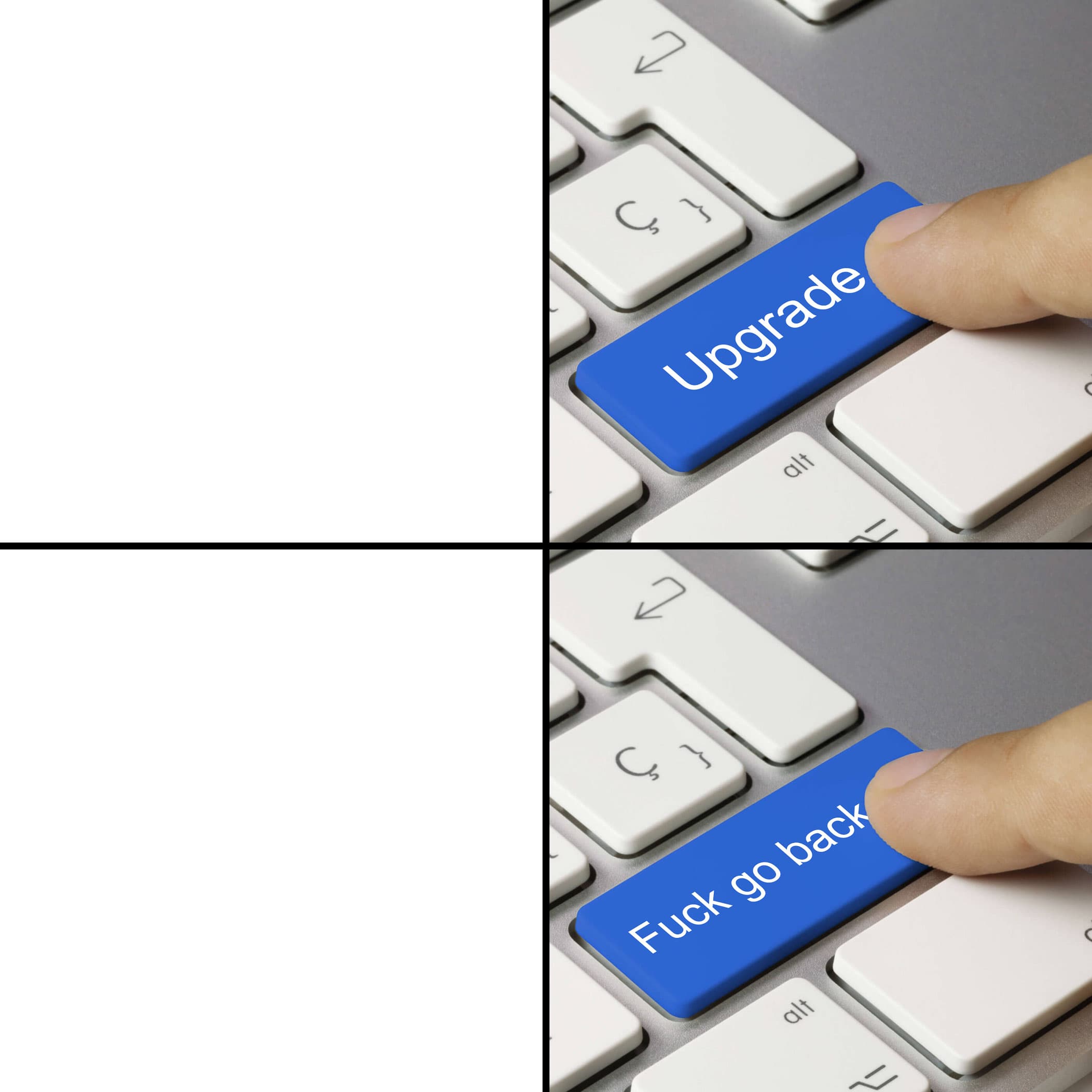Upgrade fuck go back keyboard