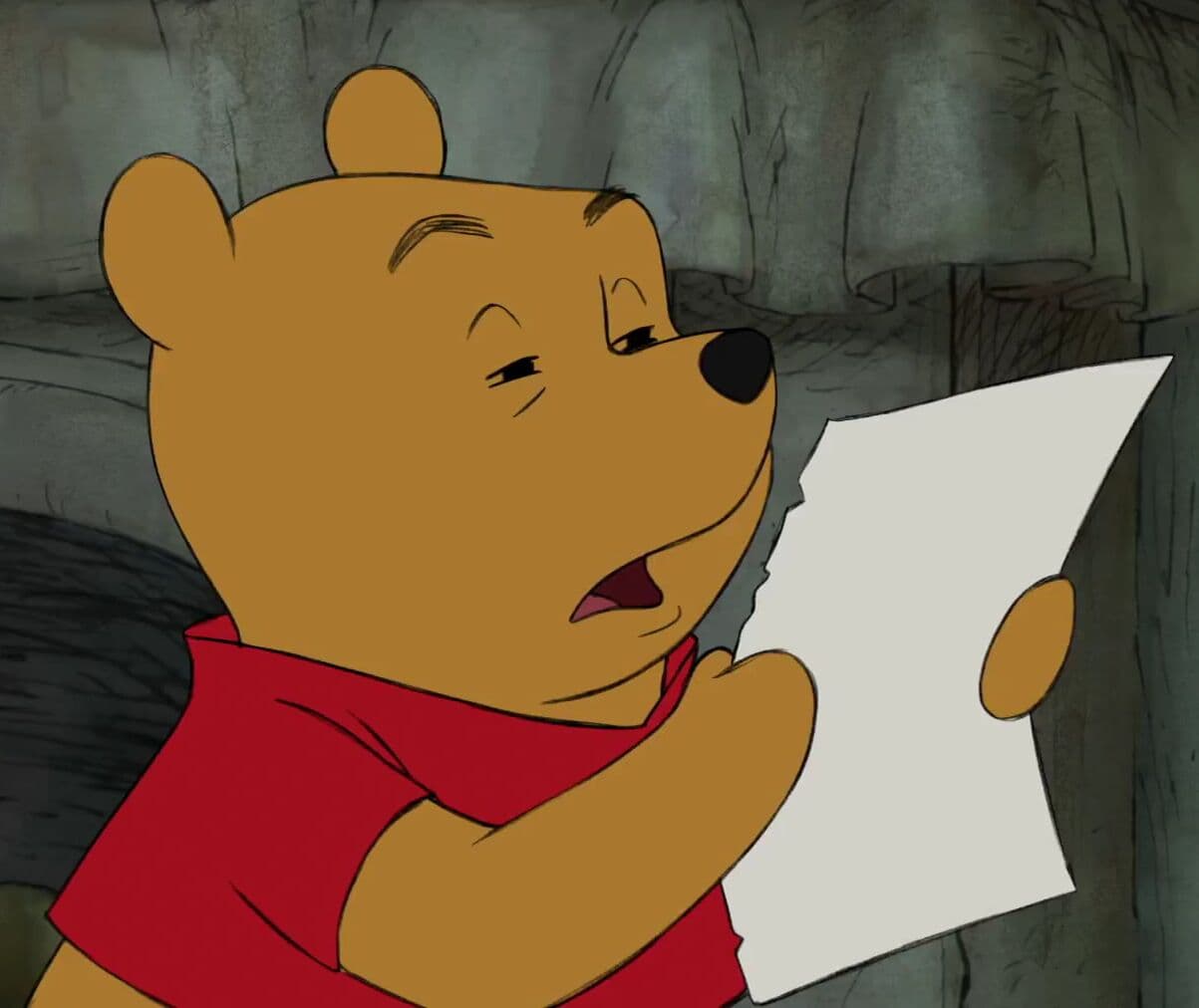 Winnie the Pooh reading