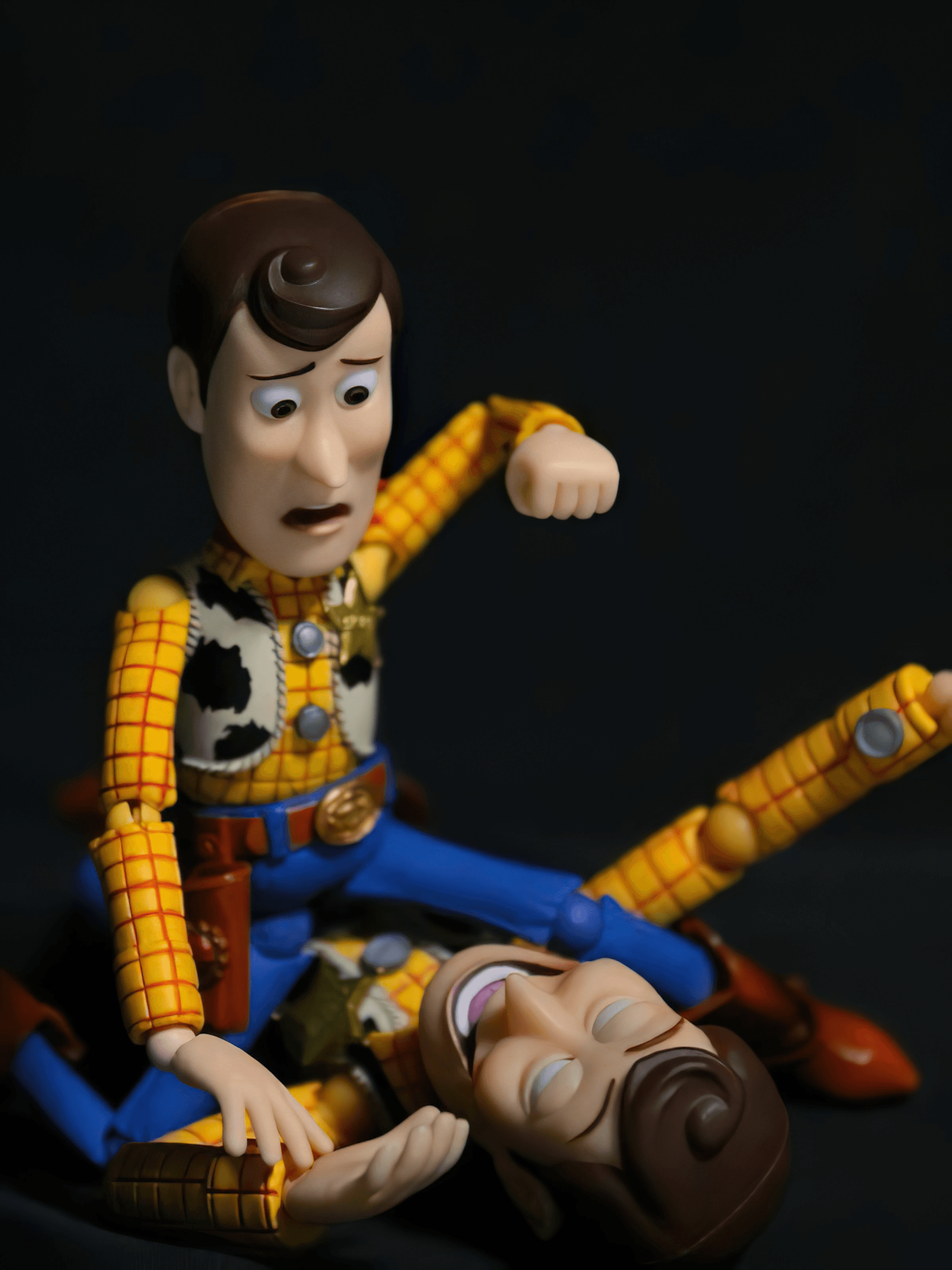 Woody beating himself up