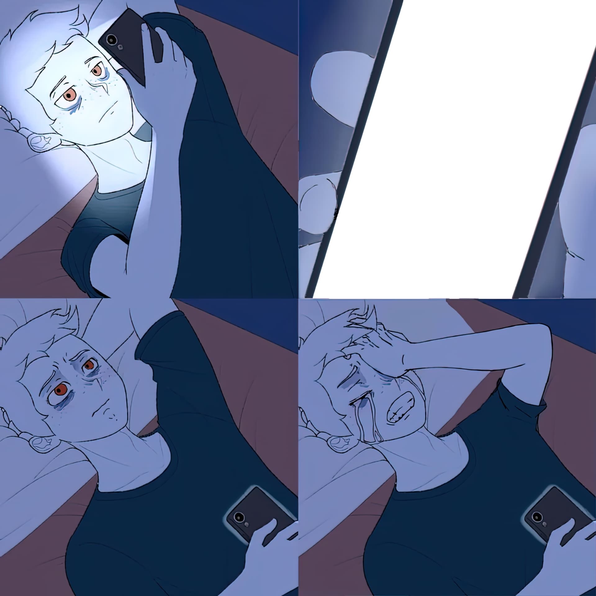 Texting in bed ignoring