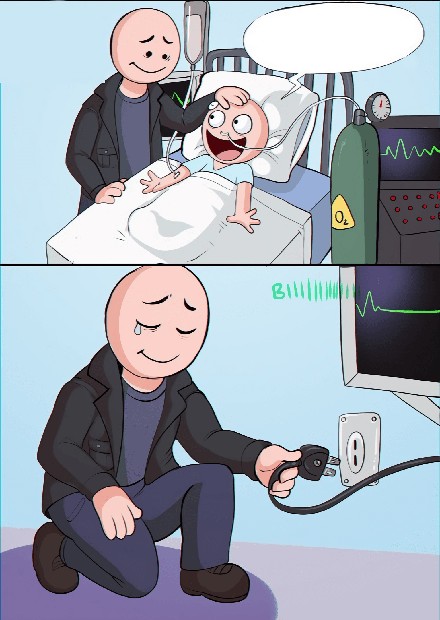 Dad unplugs son hospital