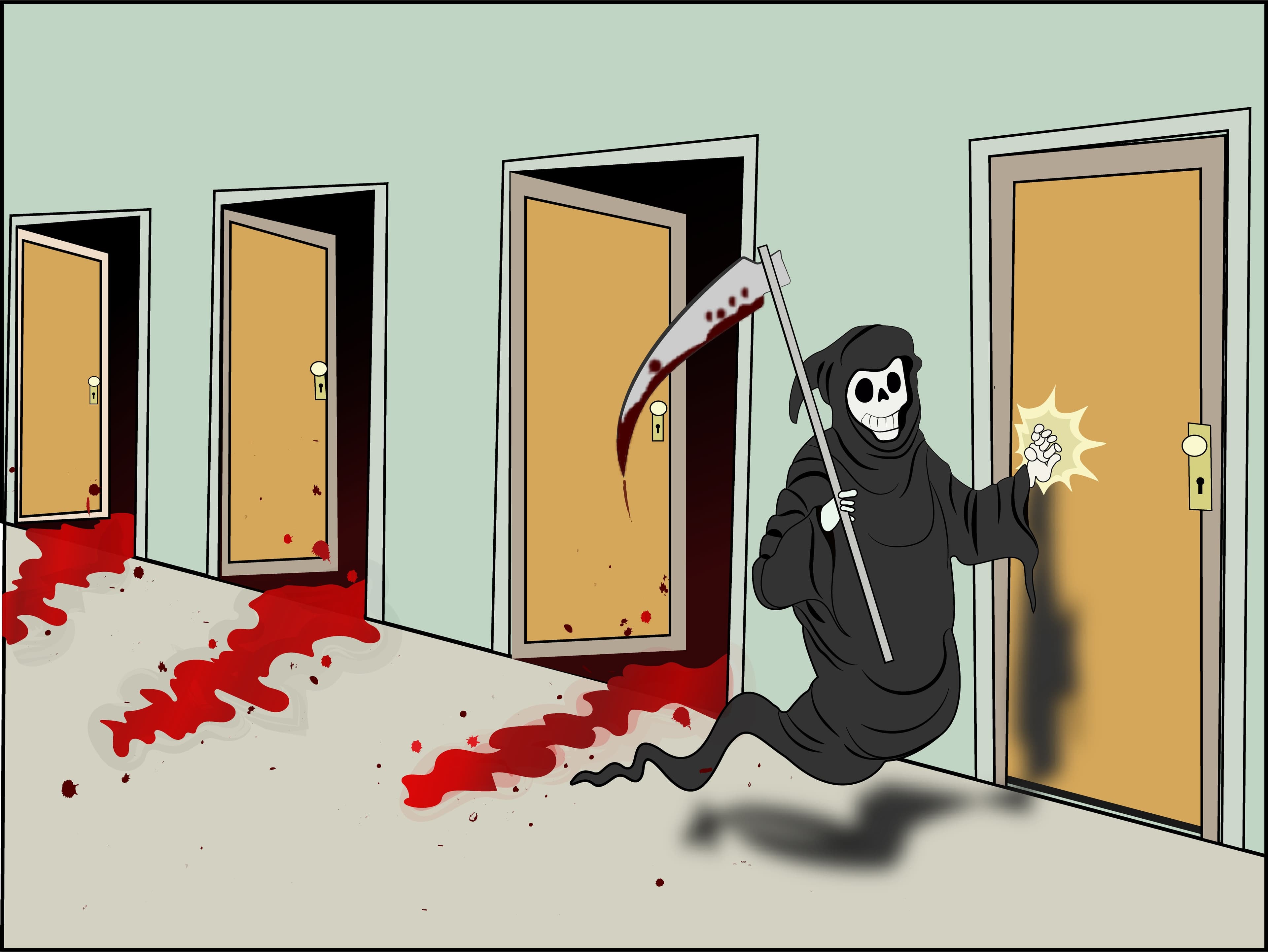 Death knocking on wrong door