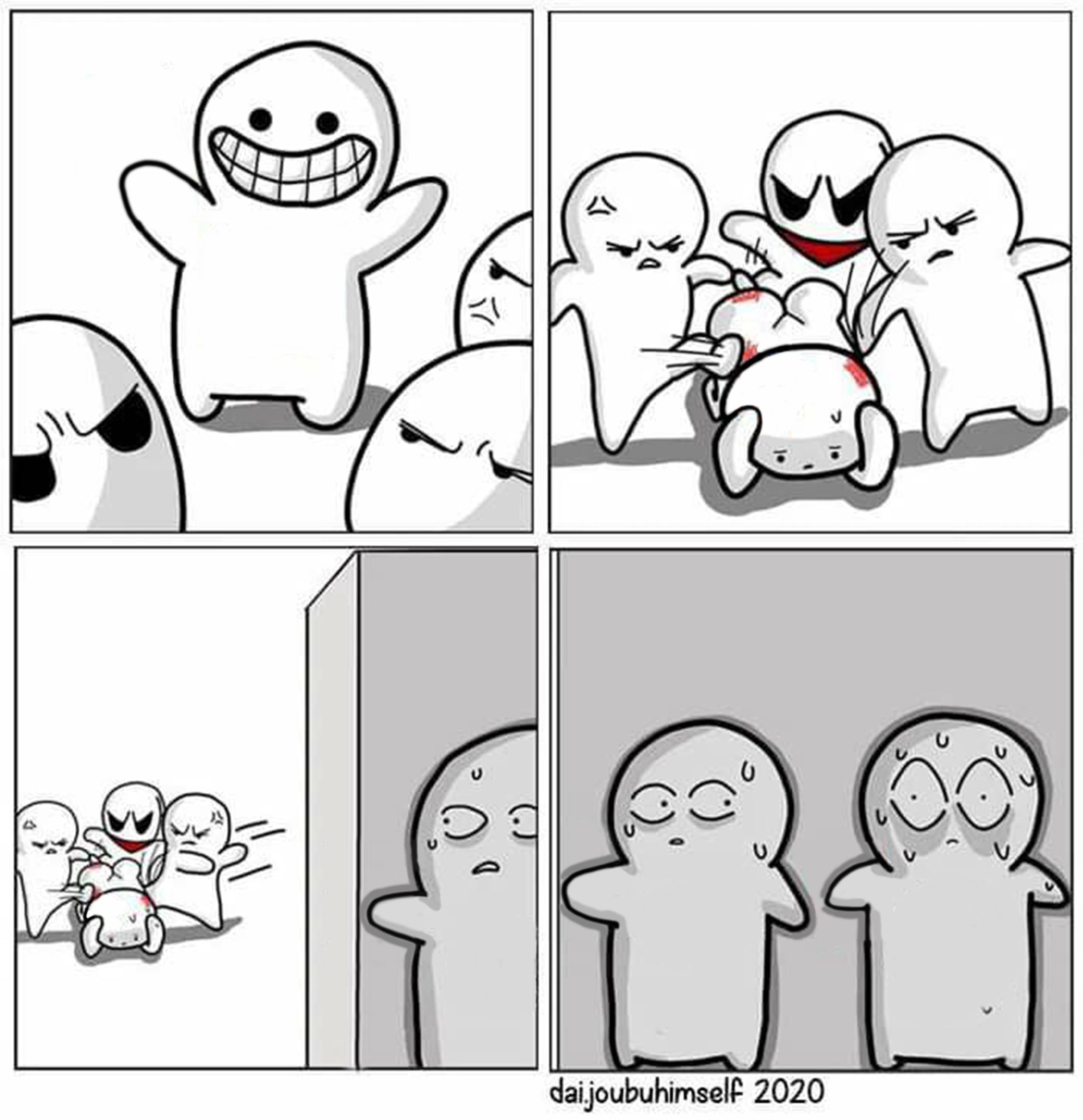 Gingerbread man beat up