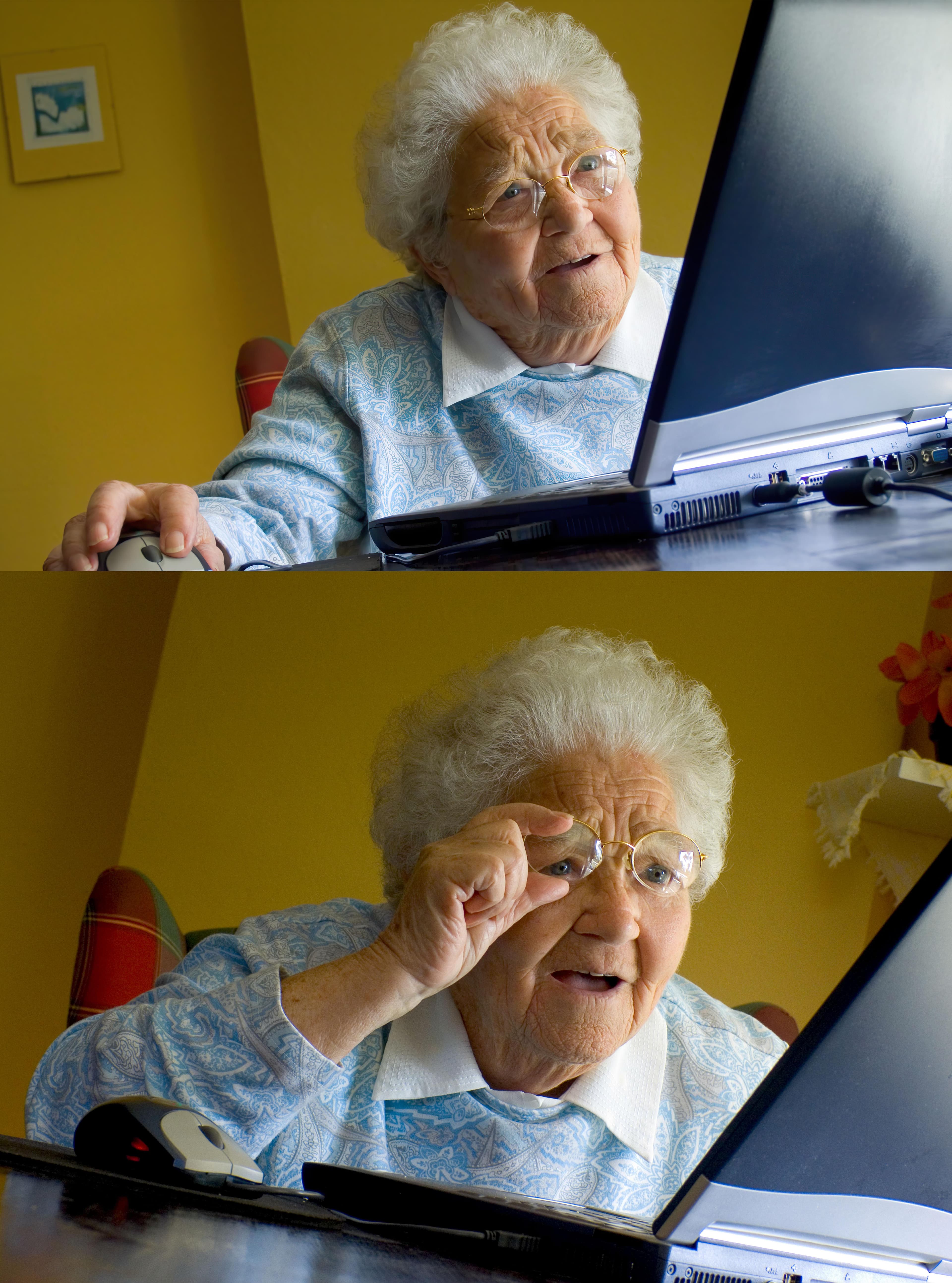 Grandma computer glasses