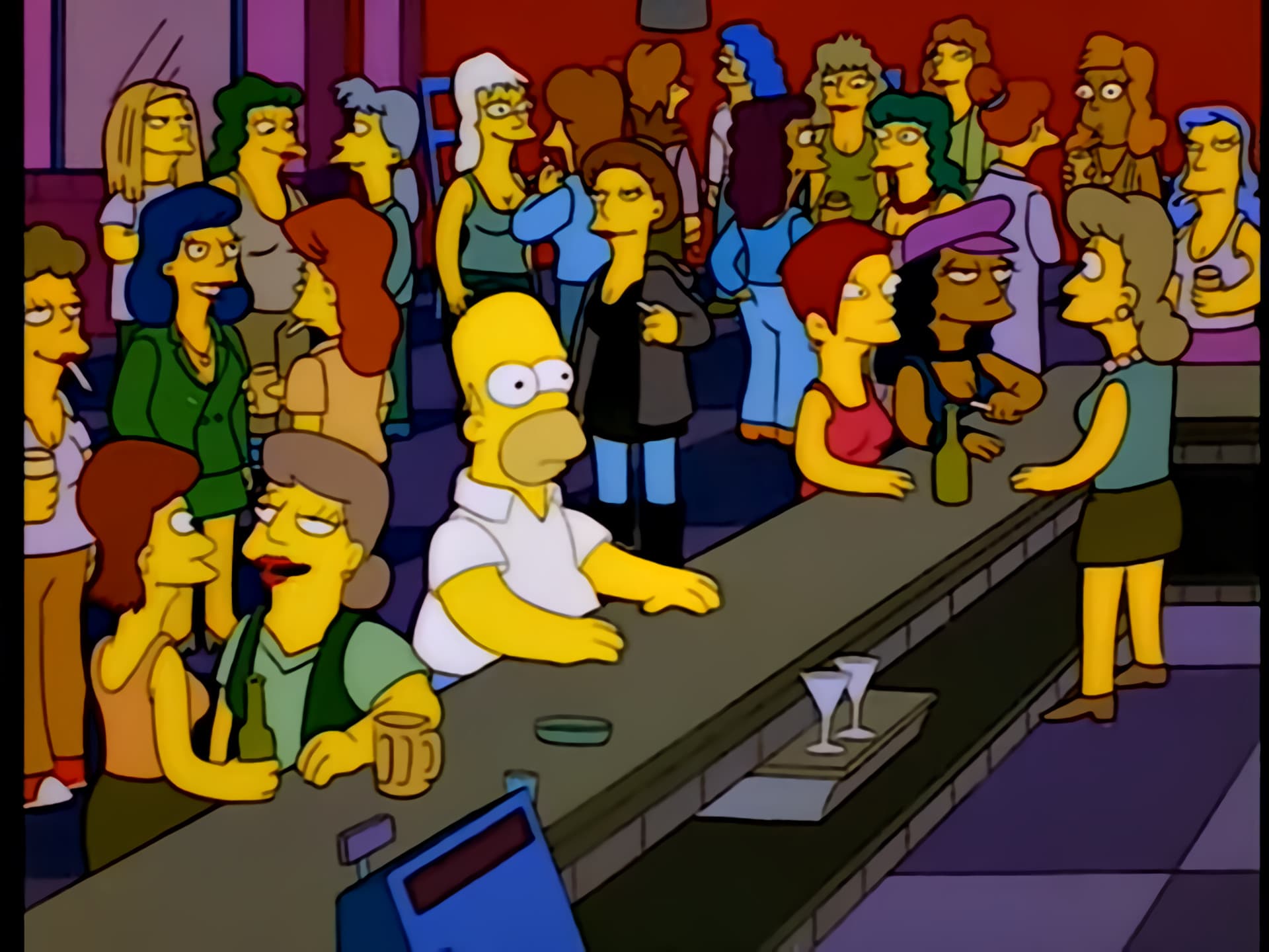 Homer Simpson gay bar