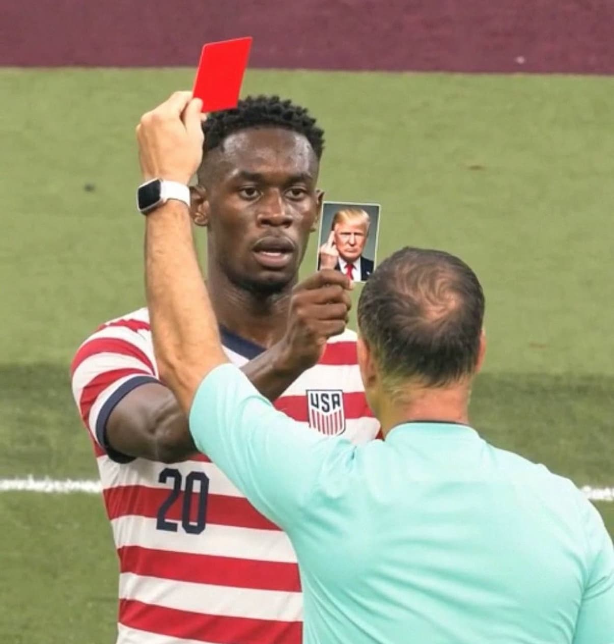 Balogun Red Card Trump