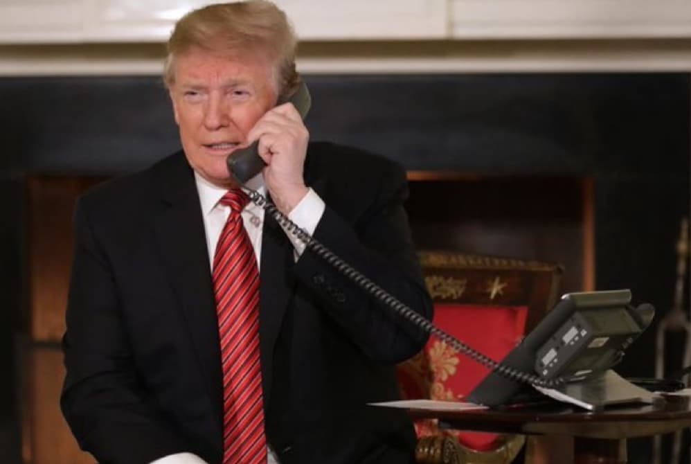 Trump on the phone