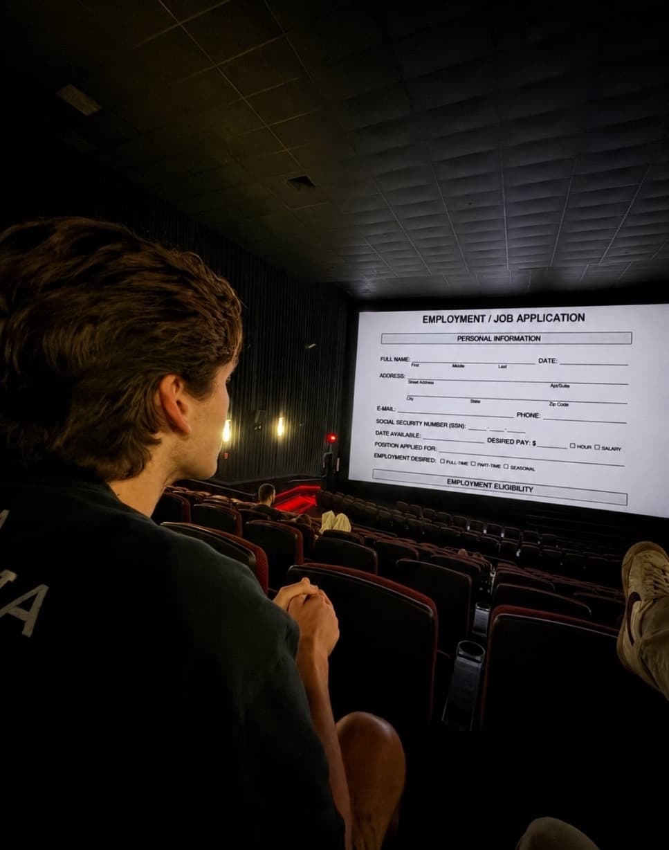 Resume on movie screen